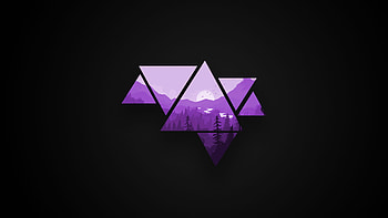 Minimalistic Mountains Black and Purple ...pinterest, black purple minimalist HD wallpaper
