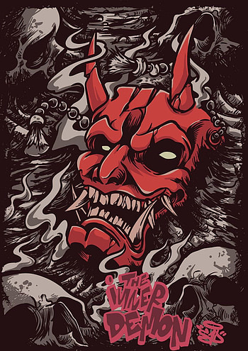Japanese Demon Mask Samurai Oni, oni demon HD phone wallpaper