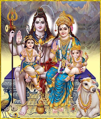 SAMRIDDHI Laminated Shiv Parivar Paper Poster HD phone wallpaper