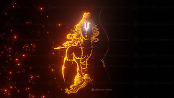 Lord Ram digital arwork, neon god HD wallpaper