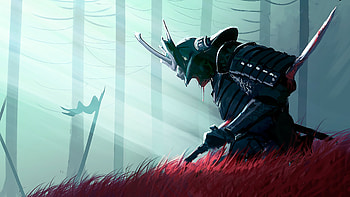 Samurai Warrior Fantasy Art, anime samurai HD wallpaper