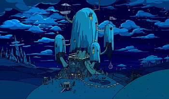Adventure Time Tree House, adventure time night HD wallpaper