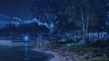 Dark Anime Scenery High Definition, anime landscape raining HD wallpaper