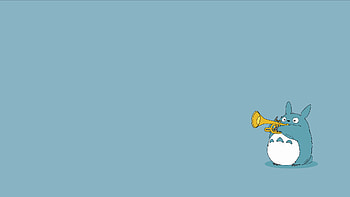 Minimal Totoro , Studio Ghibli., ghibli laptop HD wallpaper