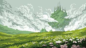 Pixel Art Green, pixel art spring HD wallpaper