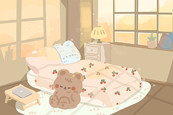 aesthetic korean bears computer HD wallpaper