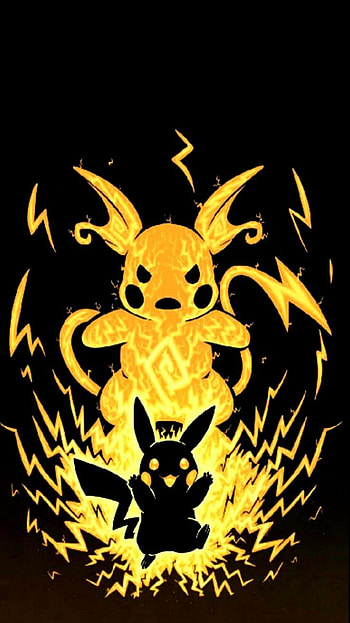 pokemon, pikachu black HD phone wallpaper