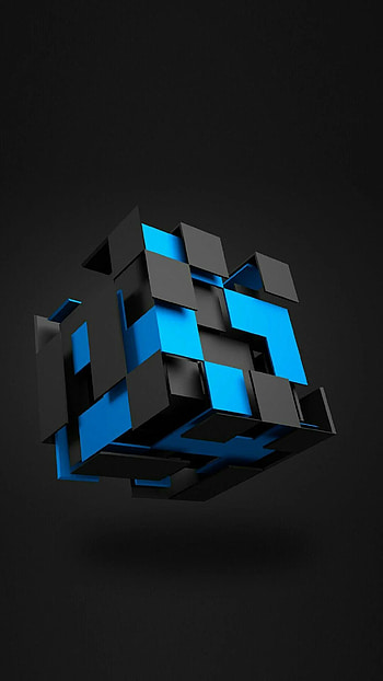 23942 black and blue for mobile, black and blue HD phone wallpaper