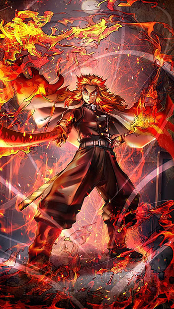demon slayer rengoku tanjiro HD phone wallpaper