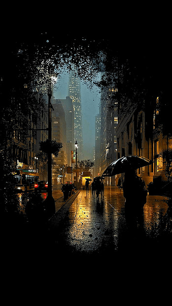 True black and OLED optimized 11 Pro, cities HD phone wallpaper