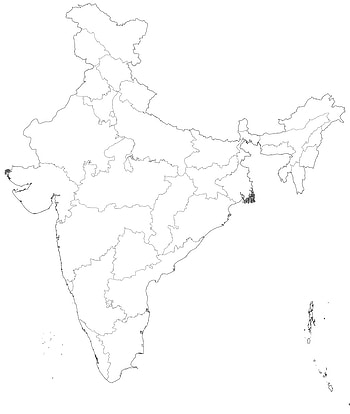 India Outline Map, India Blank Map, India Political Map Outline, political map of india HD phone wallpaper