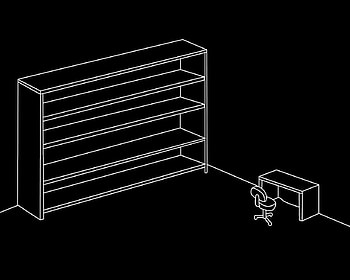 Empty Bookshelf HD wallpaper