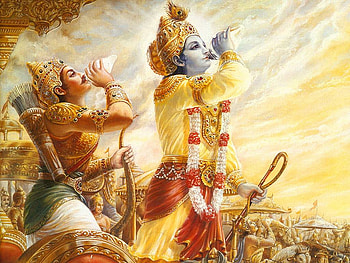 Lord Sri Krishna Arjuna, lord krishna and arjuna HD wallpaper