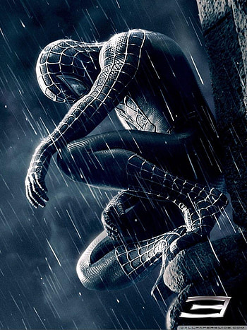 black spiderman for pc HD phone wallpaper