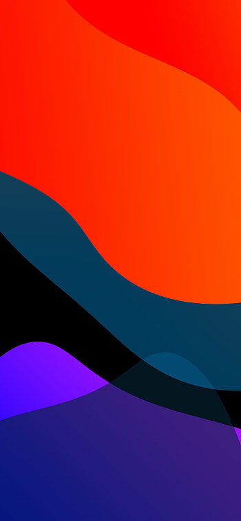 iOS 13 , Stock, Multicolor, Black background, iPad, , Gradients, ios 13 HD phone wallpaper