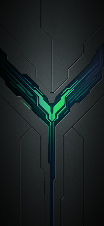 14 BLACK GAMER, electric blue and black HD phone wallpaper