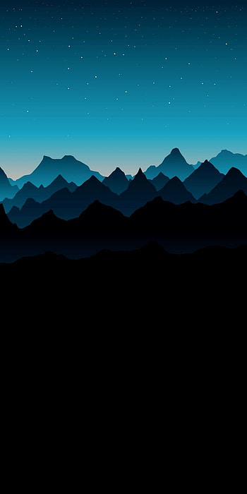 Abstract art , Art , Minimalist, mountain simple blue HD phone wallpaper