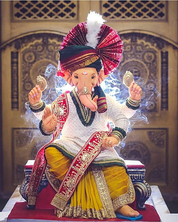 Ganpati bappa morya by Yashmekade HD phone wallpaper