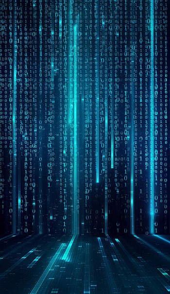 Blue Matrix HD phone wallpaper