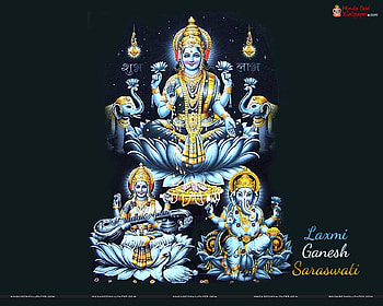 Laxmi Ganesh Saraswati, ganesh laxmi saraswati HD wallpaper