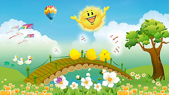 Kids Backgrounds, spring for children HD wallpaper