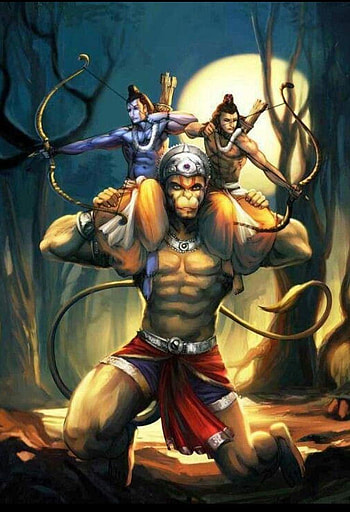 hanuman mobile cartoon HD phone wallpaper