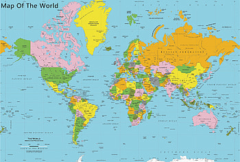 World Political Map High Resolution political world, world map HD wallpaper