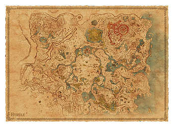 Legend Of Zelda Breath Of The Wild Explorer's Guide, zelda map HD wallpaper