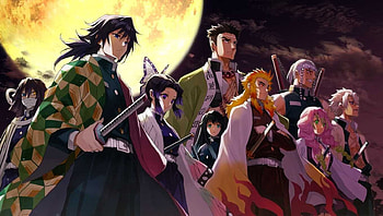 aesthetic demon slayer pc HD wallpaper