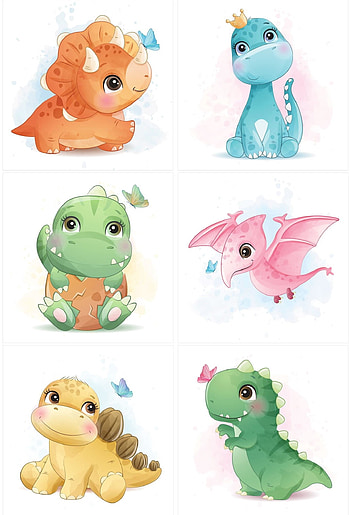 Baby Dinosaur Fabric Panels Cute Dinosaur Quilt Panels, floofyfluff HD phone wallpaper