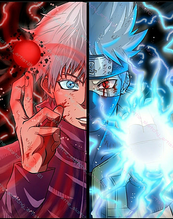 Gojo vs Kakashi. Sharingan vs Infinity full version on my insta, gojo and kakashi HD phone wallpaper