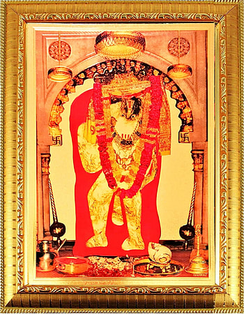 Suninow Gold Plated Hindu Bhagwan Devi Devta Mehandipur Balaji Frame for Pooja, Wall Decor : Amazon.in: Home & Kitchen HD phone wallpaper