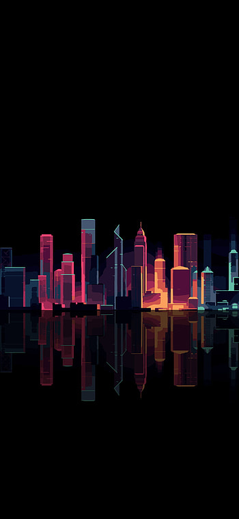 Black oled , cyberpunk oled HD phone wallpaper