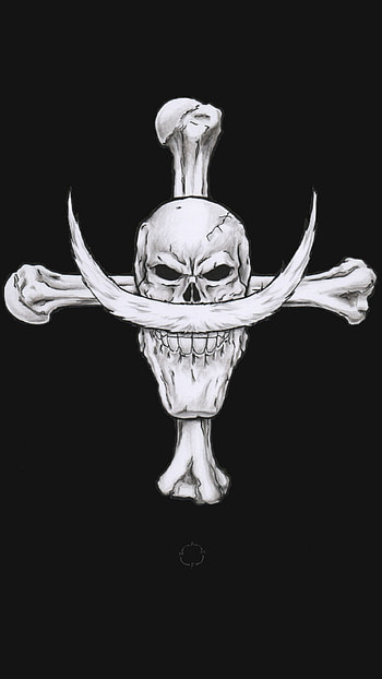 Realistic Whitebeard Jolly Roger ..., whitebeard logo HD phone wallpaper