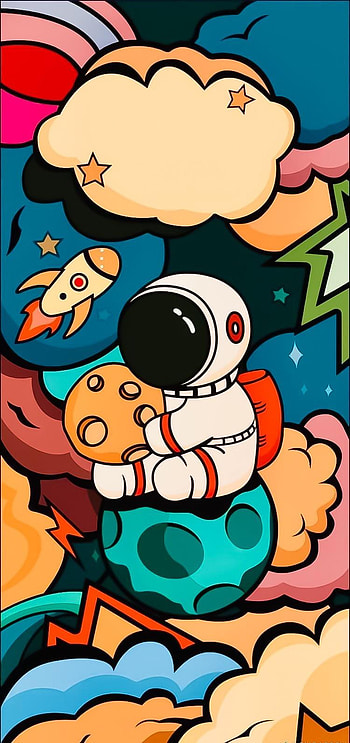 CUTE ASTRONAUT HD phone wallpaper