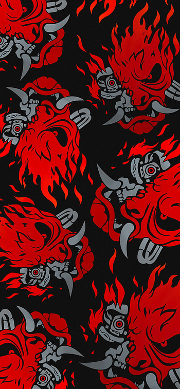 Cyberpunk 2077 Samurai Logo Black, cyberpunk samurai logo HD phone wallpaper