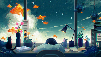 24/7 lofi hip hop & chillhop radio, study anime HD wallpaper