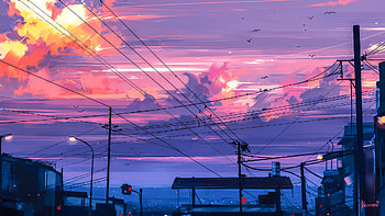 Anime Aesthetic PC, pink lofi HD wallpaper