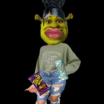 toedit baddie shrek My sticker by @that_girl_leyna HD phone wallpaper