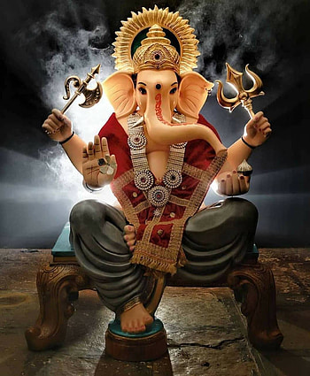 Ganpati Bappa by AdiWanted, ganapati bappa HD phone wallpaper