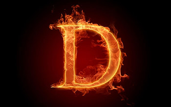Blue Fire The Letter D, fire alphabets HD wallpaper