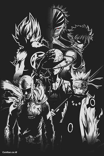 Black One Piece on Dog, one piece black and white HD phone wallpaper