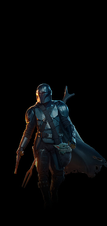 The Mandalorian amoled, amoled mandalorian HD phone wallpaper