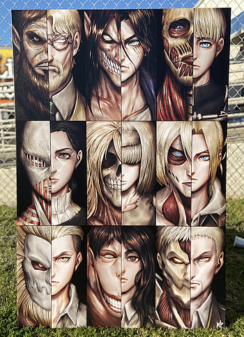 My AoT 9 Titan Shifter Split 5 Foot Canvas Painting! : r/ShingekiNoKyojin, the nine titans HD phone wallpaper