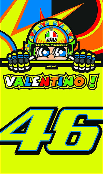 the doctor valentino rossi logo, vr46 HD phone wallpaper
