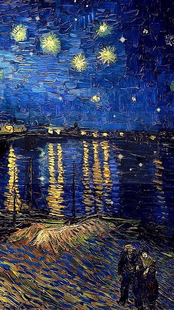 van gogh the starry night HD phone wallpaper