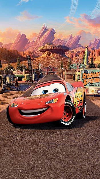 Lightning Mcqueen In Radiator Springs, radiators springs HD phone wallpaper