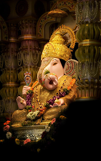 150 Dagdusheth Ganpati, ganpati bappa full screen HD phone wallpaper
