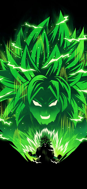 Broly , Dragon Ball Z, Black background, Anime, dragon ball HD phone wallpaper