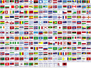 world flags with name HD wallpaper